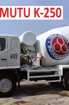 Harga Beton Cor Readymix Tiga Roda Mutu K-250 (Per M³)