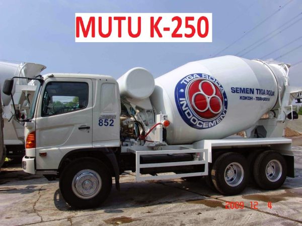 Harga Beton Cor Readymix Tiga Roda Mutu K-250 (Per M³)